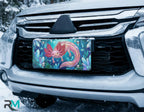 Stained Glass Animal Nature Vanity Plate - Road Muse