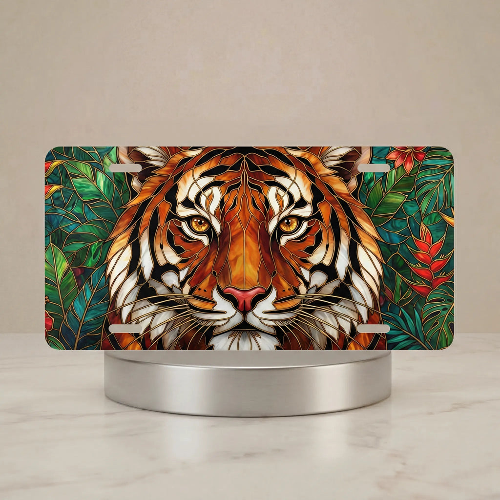 Stained Glass Lion Vanity Plate - Road Muse