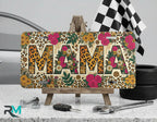 Mama Leopard Tropical Floral Vanity Plate