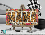 Leopard Floral Mama Vanity Plate