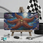 Starfish Moonlight Ocean Vanity Plate - Road Muse
