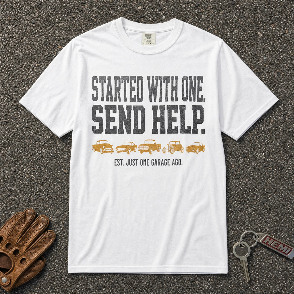 Started With One Send Help Tee - Road Muse
