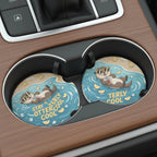 Stay Otterly Cool Car Coasters Set - Road Muse