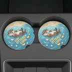 Stay Otterly Cool Car Coasters Set - Road Muse