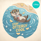 Stay Otterly Cool Car Coasters Set - Road Muse
