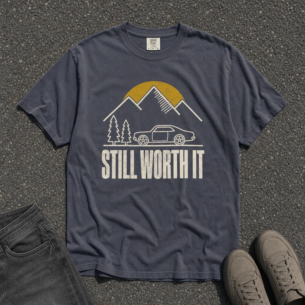 Still Worth It Mountain Road Trip Tee - Road Muse