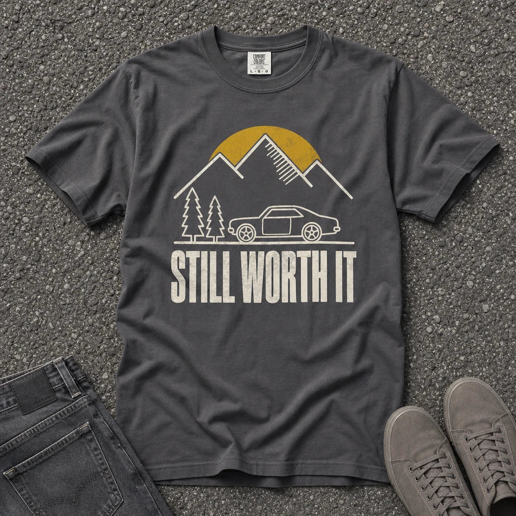 Still Worth It Mountain Road Trip Tee - Road Muse