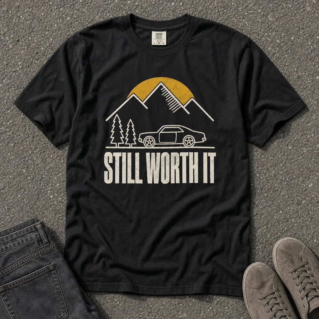 Still Worth It Mountain Road Trip Tee - Road Muse