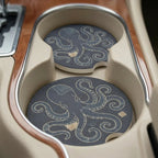Stitched Octopus Car Coasters Set - Road Muse