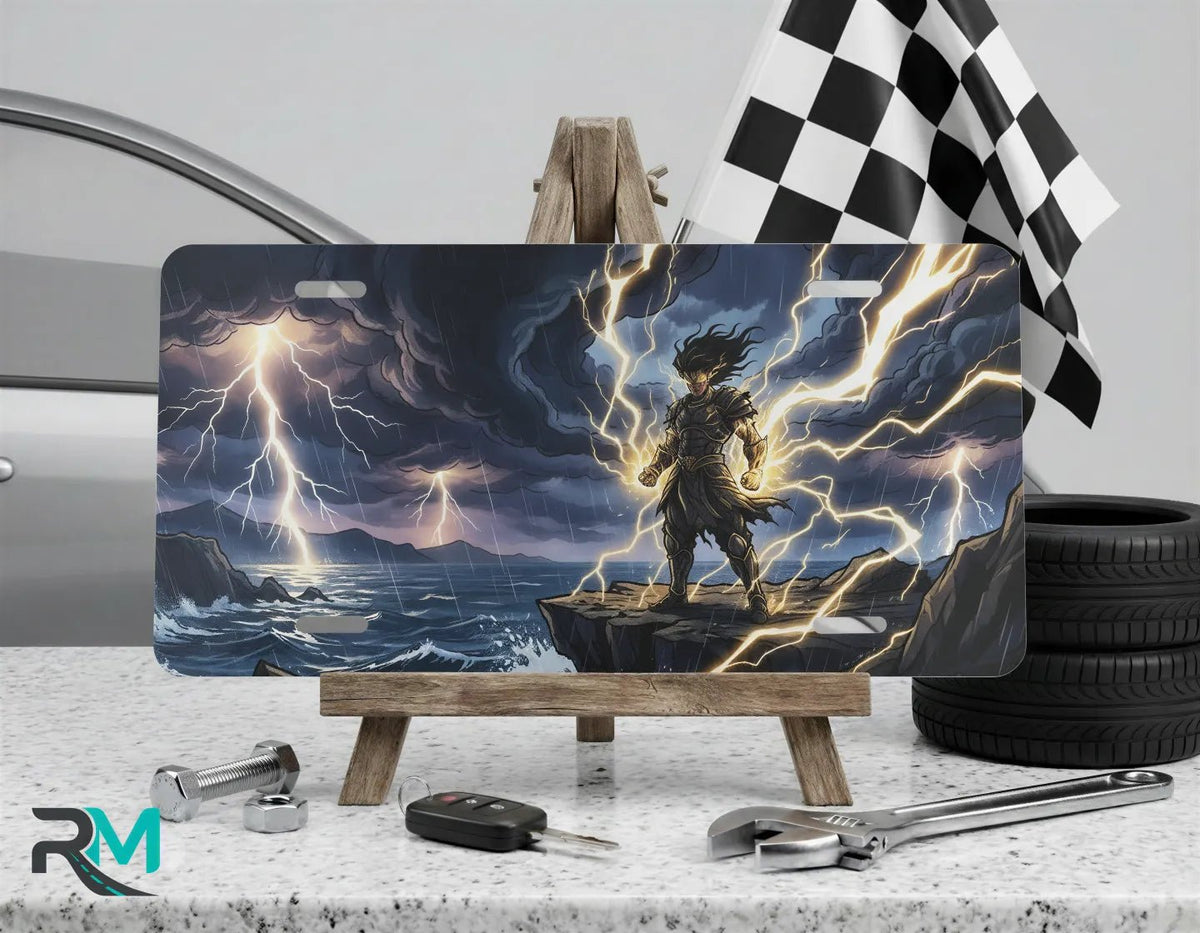 Stormcaller Lightning Fantasy Vanity Plate - Road Muse