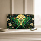 Green Luna Moth Stained Glass Vanity Plate