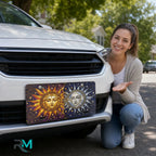Sun and Moon Celestial Vanity Plate - Road Muse