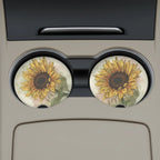 Sunflower Car Coasters Set - Road Muse