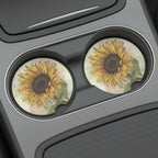 Sunflower Car Coasters Set - Road Muse