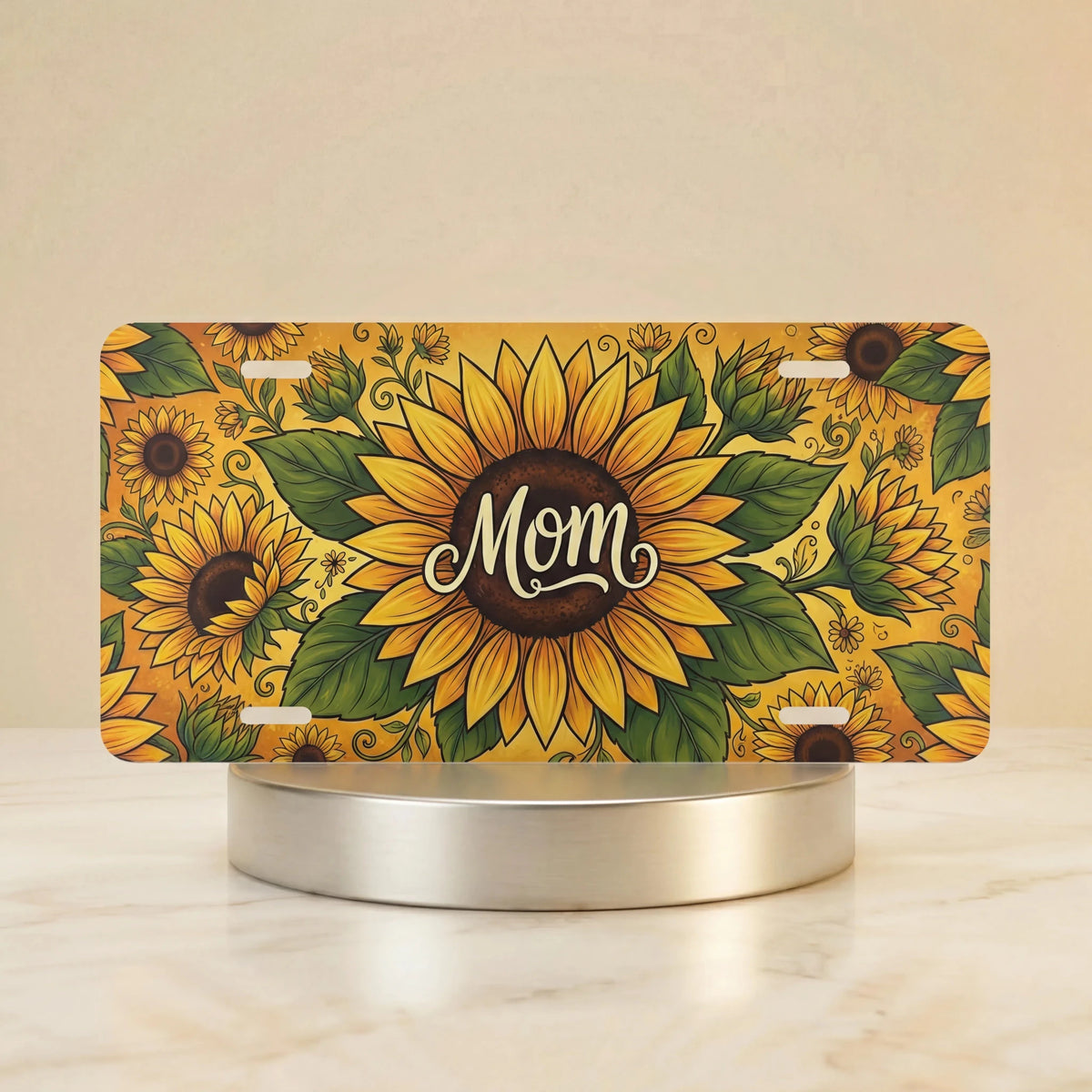 Sunflower Mom Vanity Plate - Road Muse