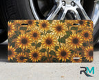 Sunflower Pattern Vanity Plate - Road Muse