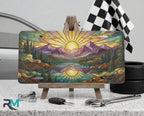Sunrise Mountain Lake Scenic Vanity Plate - Road Muse