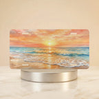 Sunset Beach Scene Vanity Plate - Road Muse