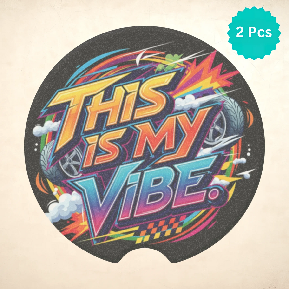 This Is My Vibe Car Coasters Set - Road Muse