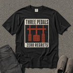 Three Pedals Zero Regrets Vintage Car Tee - Road Muse