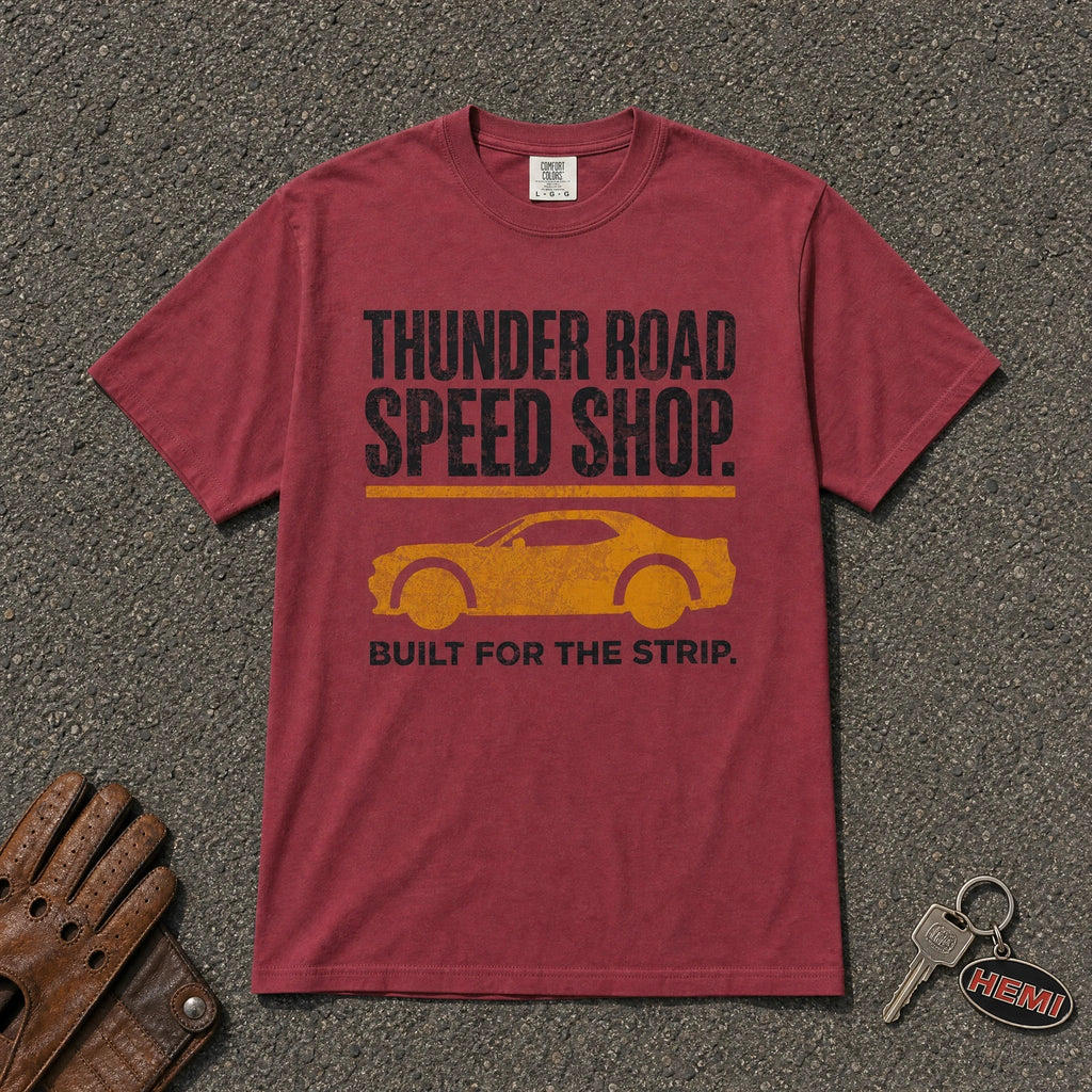 Thunder Road Speed Shop Strip Tee - Road Muse