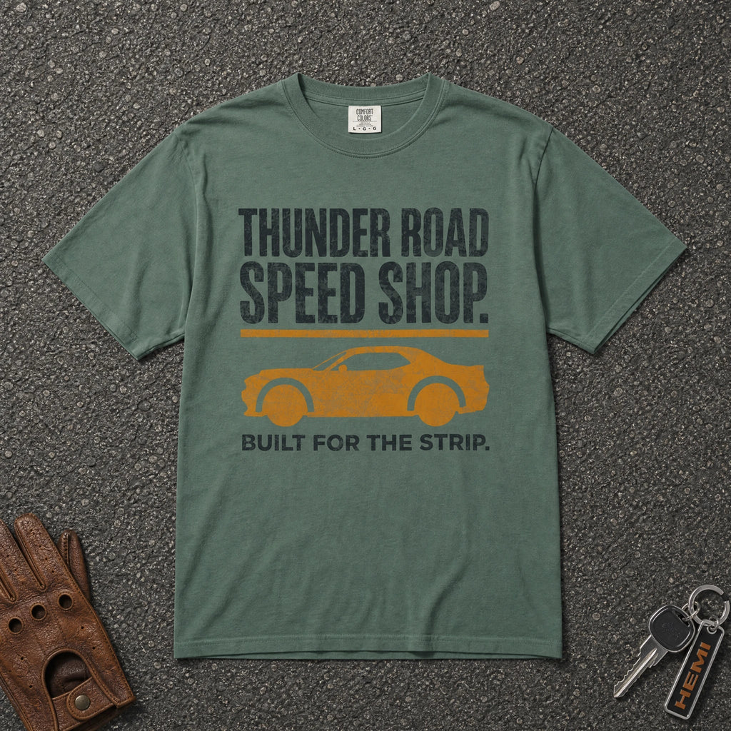 Thunder Road Speed Shop Strip Tee - Road Muse