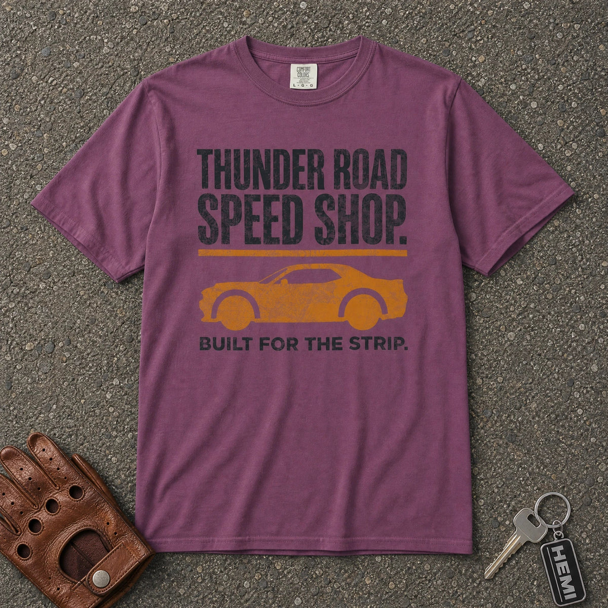 Thunder Road Speed Shop Strip Tee - Road Muse