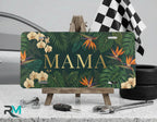 Tropical Floral Mama Vanity Plate - Road Muse
