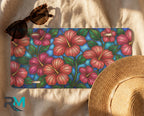 Tropical Hibiscus Pattern Vanity Plate - Road Muse