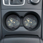 Vintage Blue Frog Car Coasters Set - Road Muse