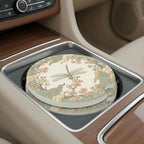 Vintage Dragonfly Floral Car Coasters Set - Road Muse