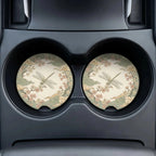 Vintage Dragonfly Floral Car Coasters Set - Road Muse