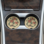 Vintage Floral Bouquet Car Coasters Set - Road Muse