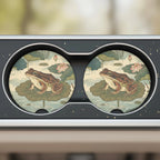 Vintage Frog Lily Pad Car Coasters Set - Road Muse