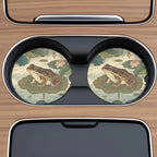 Vintage Frog Lily Pad Car Coasters Set - Road Muse