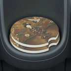 Vintage Geisha Crane Car Coasters Set - Road Muse