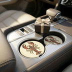 Vintage Lobster Illustration Car Coasters Set - Road Muse
