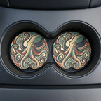 Vintage Octopus Car Coasters Set - Road Muse