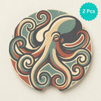Vintage Octopus Car Coasters Set - Road Muse