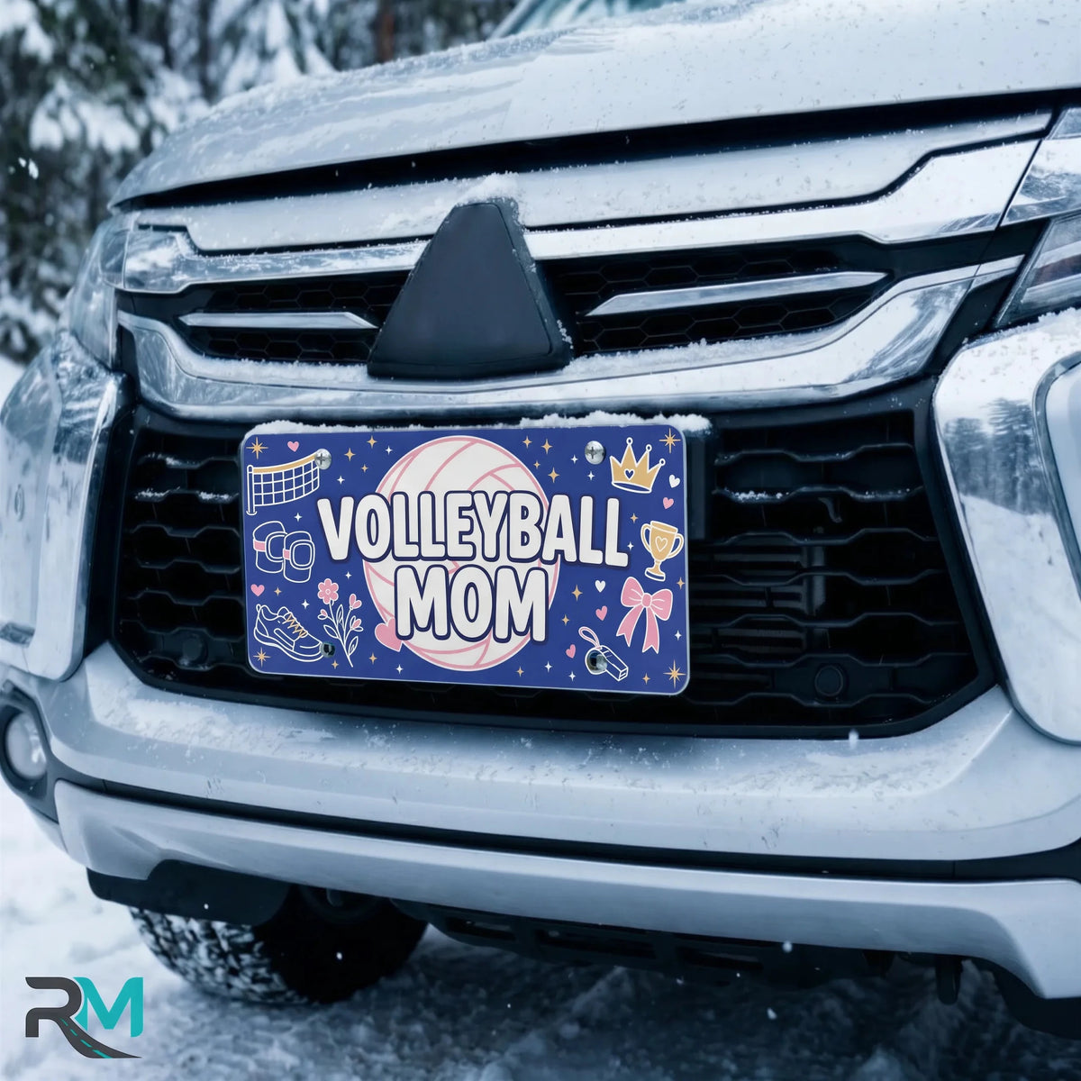 Volleyball Mom Vanity Plate - Road Muse