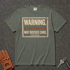 Warning May Discuss Cars Vintage Tee - Road Muse