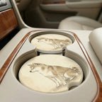 Watercolor Shiba Inu Car Coasters Set - Road Muse