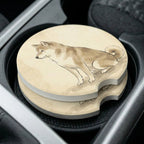 Watercolor Shiba Inu Car Coasters Set - Road Muse