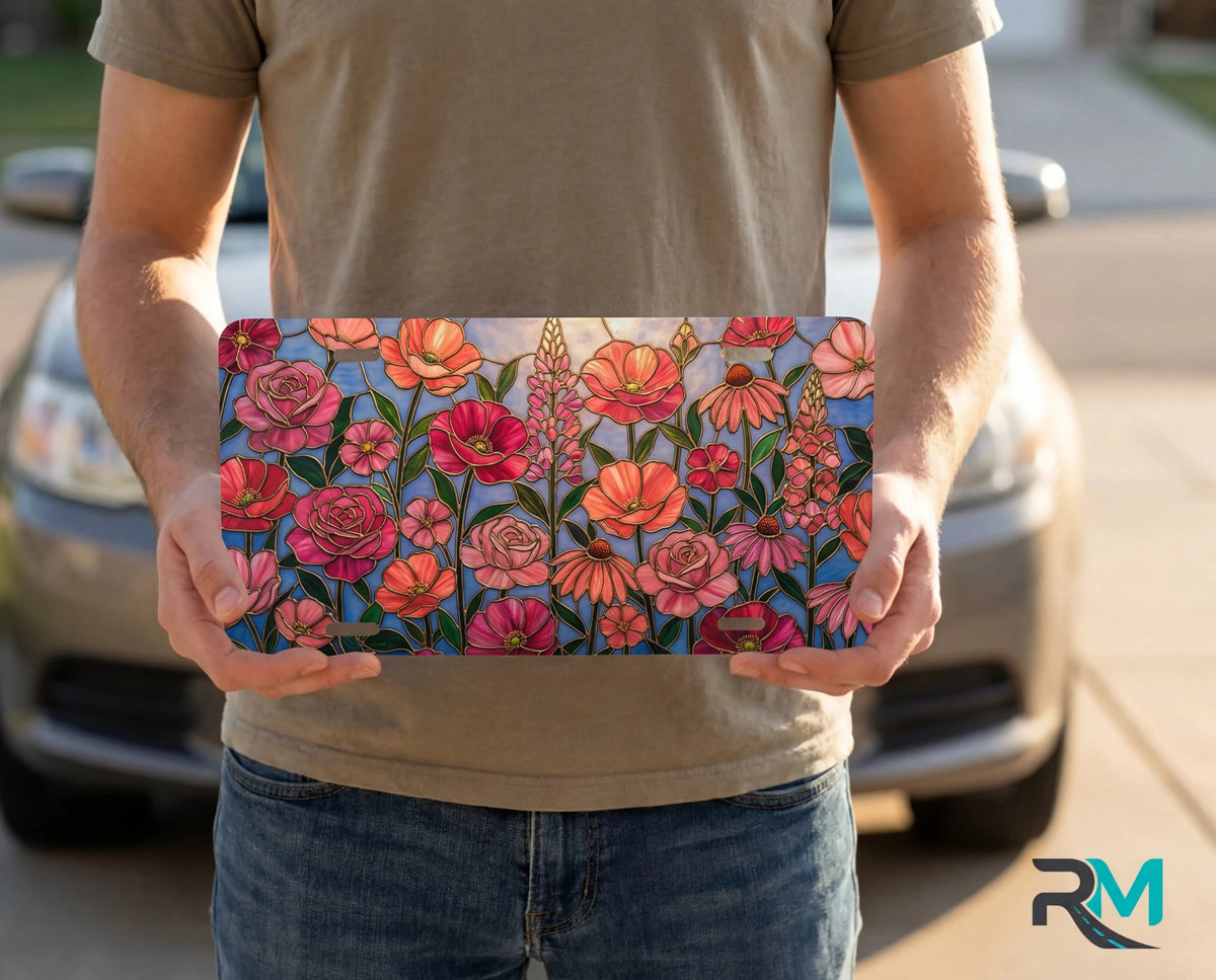 Wildflower Garden Vanity Plate - Road Muse