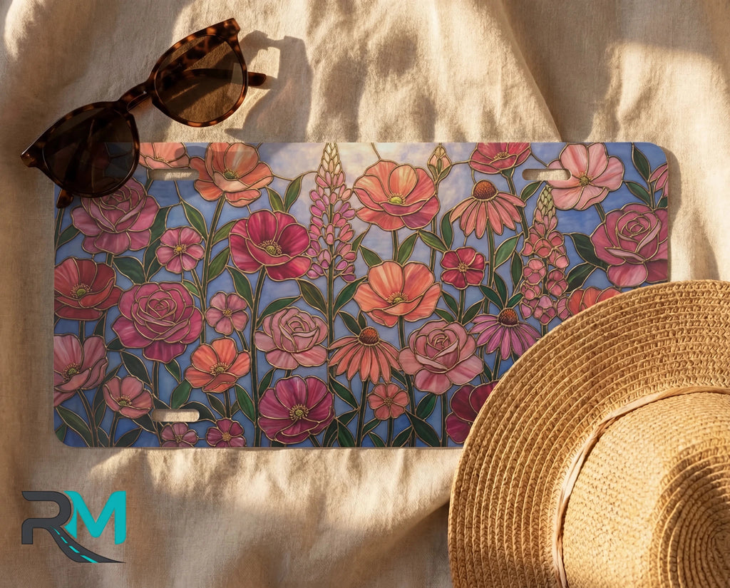 Wildflower Garden Vanity Plate - Road Muse