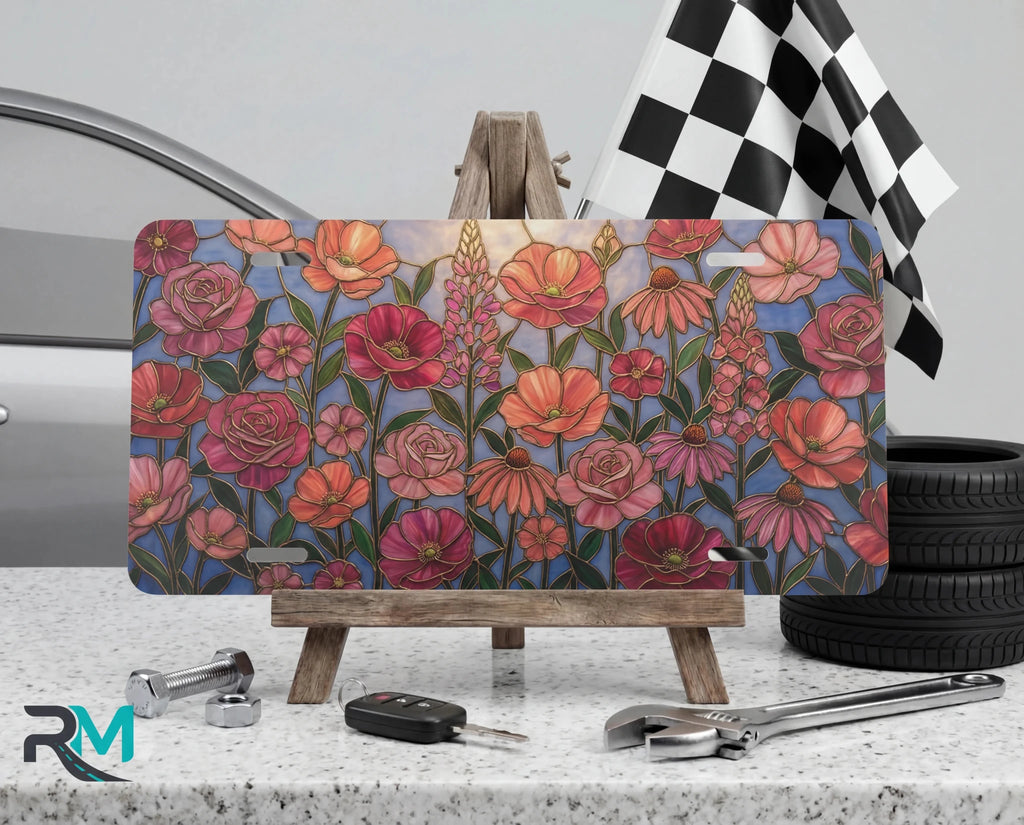 Wildflower Garden Vanity Plate - Road Muse