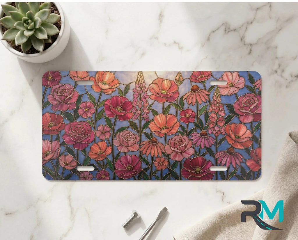 Wildflower Garden Vanity Plate - Road Muse
