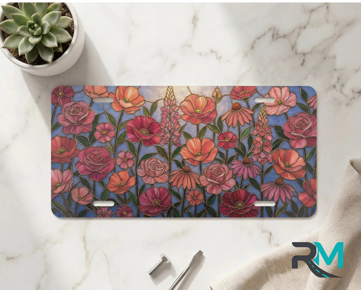Wildflower Garden Vanity Plate - Road Muse