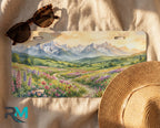 Wildflower Meadow Mountain Vanity Plate - Road Muse