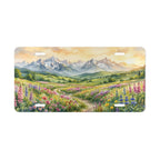 Wildflower Meadow Mountain Vanity Plate - Road Muse